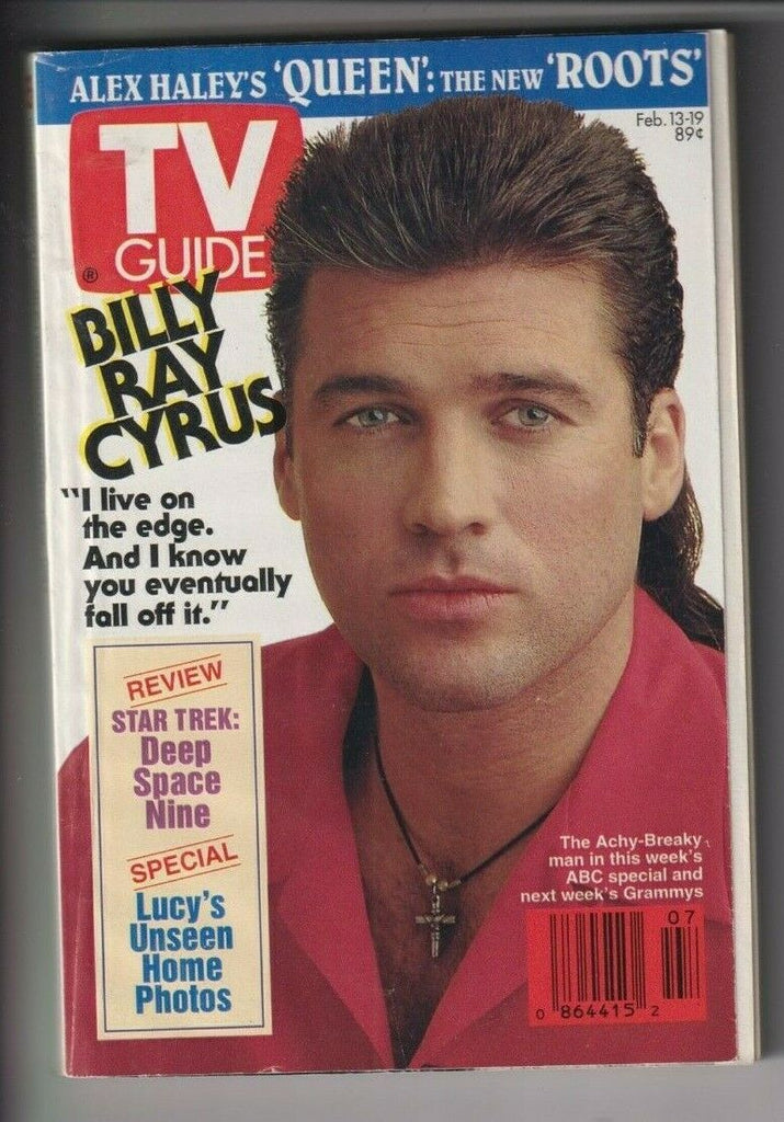 Tv Guide Mag Billy Ray Cyrus Alex Haley February 13-19, 1993 110619nonr