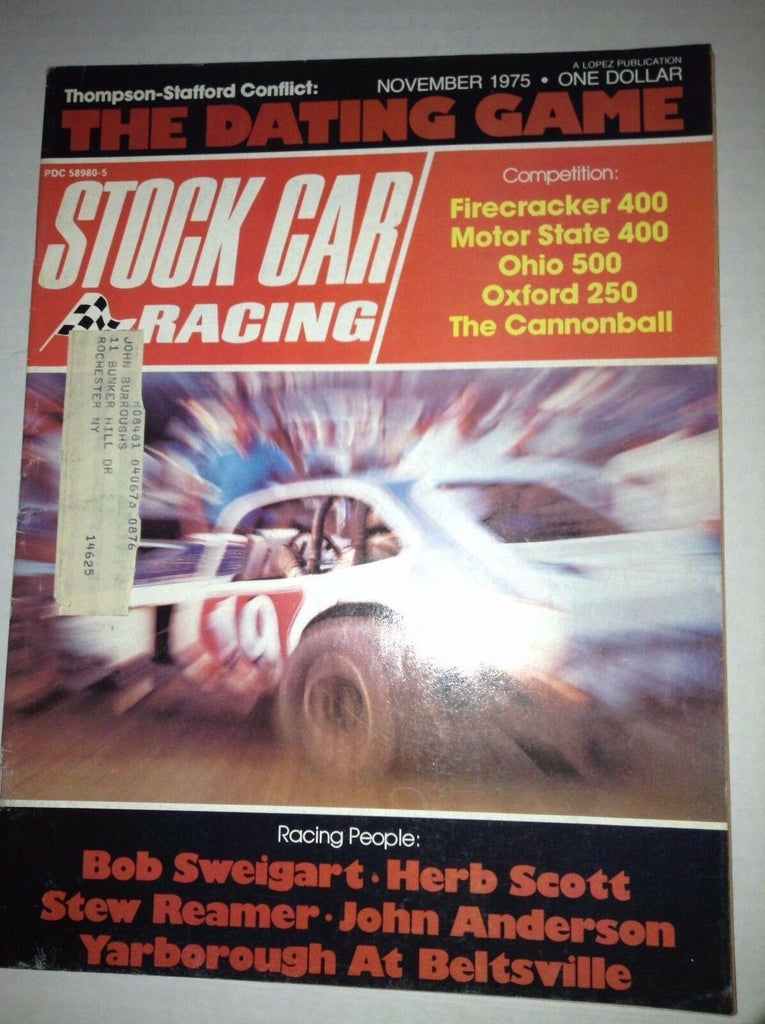 Stock Car Racing Magazine Firecracker 400 Motor 400 November 1975 040517NONRH