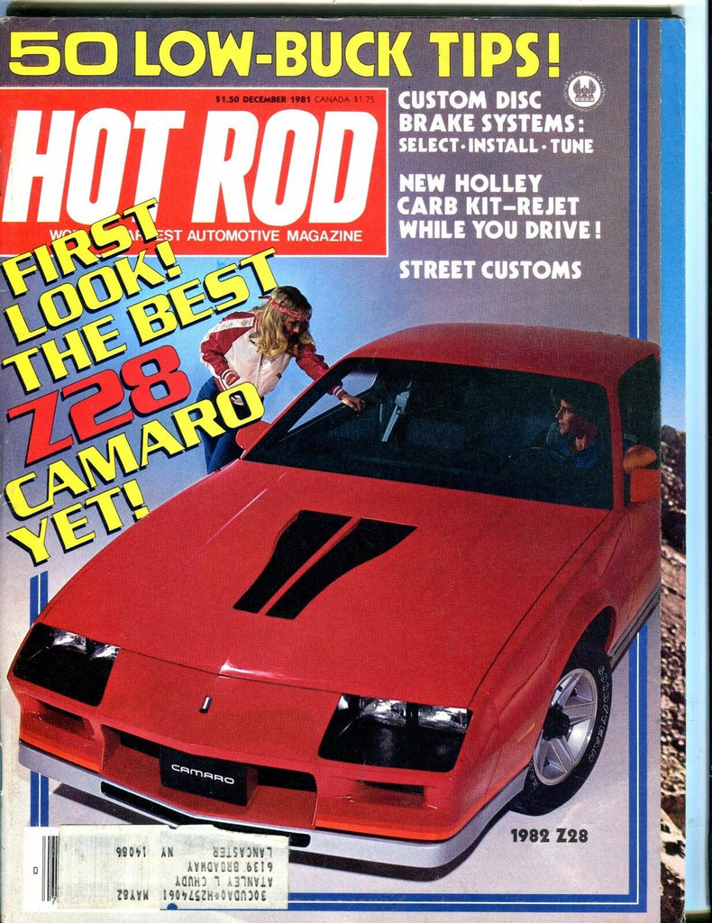 Hot Rod Magazine December 1981 Z28 Camaro VG w/ML 051217nonjhe