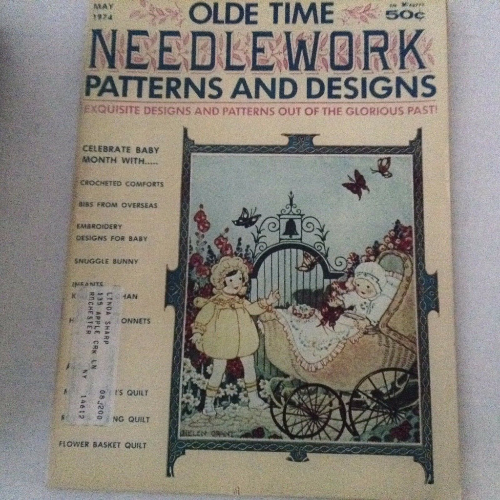 Olde Time Needlework Magazine Celebrate Baby Month May 1974 061717nonrh2
