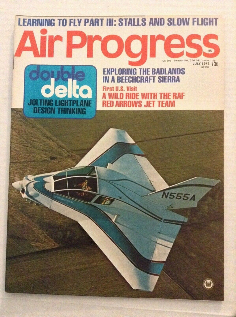 Air Progress Mag Double Delta Lightplane & Red Arrows July 1972 092319nonrh
