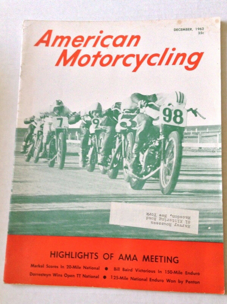 American Motorcycling Magazine AMA Meeting December 1962 030217NONRH