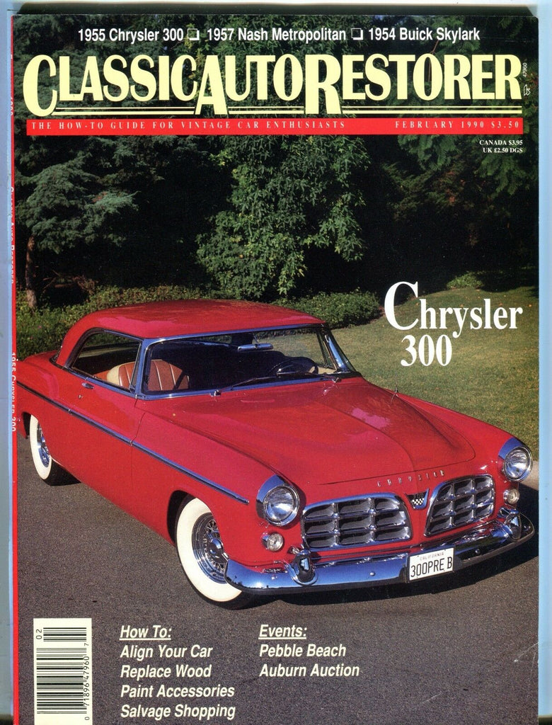 Classic Auto Restorer Magazine February 1990 Chrysler 300 EX 042717nonjhe
