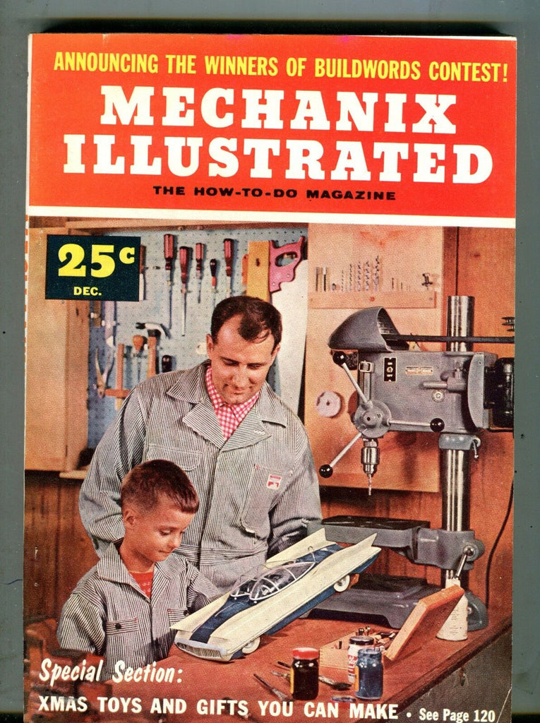 Mechanix Illustrated Magazine December 1955 Christmas Toys Gifts 062217nonjhe