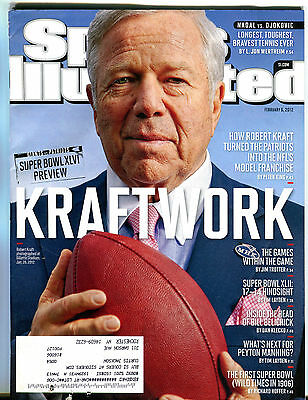 Sports Illustrated February 6, 2012 Robert Kraft Peyton Manning EX 010516jhe2
