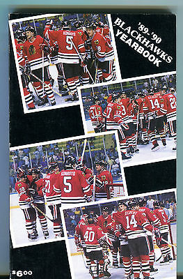 1989-90 Chicago Blackhawks Yearbook EX jhc