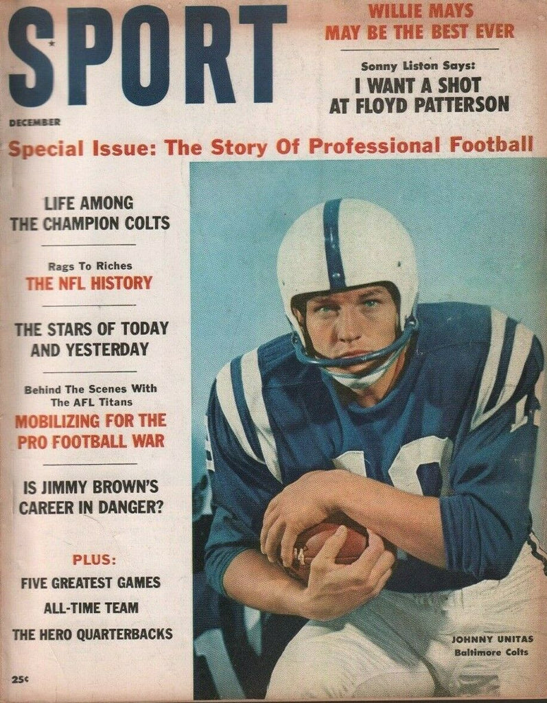 Sport December 1960 Willie Mays Floyd Patterson Johnny Unitas 050719DBE2