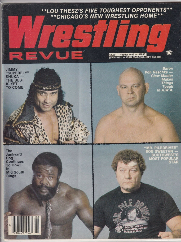 Wrestling Revue Magazine Jimmy Snuka Baron Raschke August 1983 061019nonr