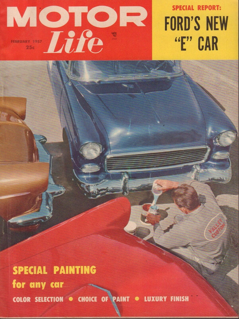 Motor Life February 1957 Ford E Car, Painting Car 052417nonDBE