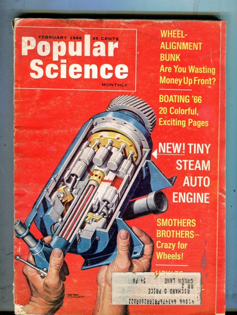 Popular Electronics Magazine February 1966 Tiny Steam Auto Engine 071117nonjhe