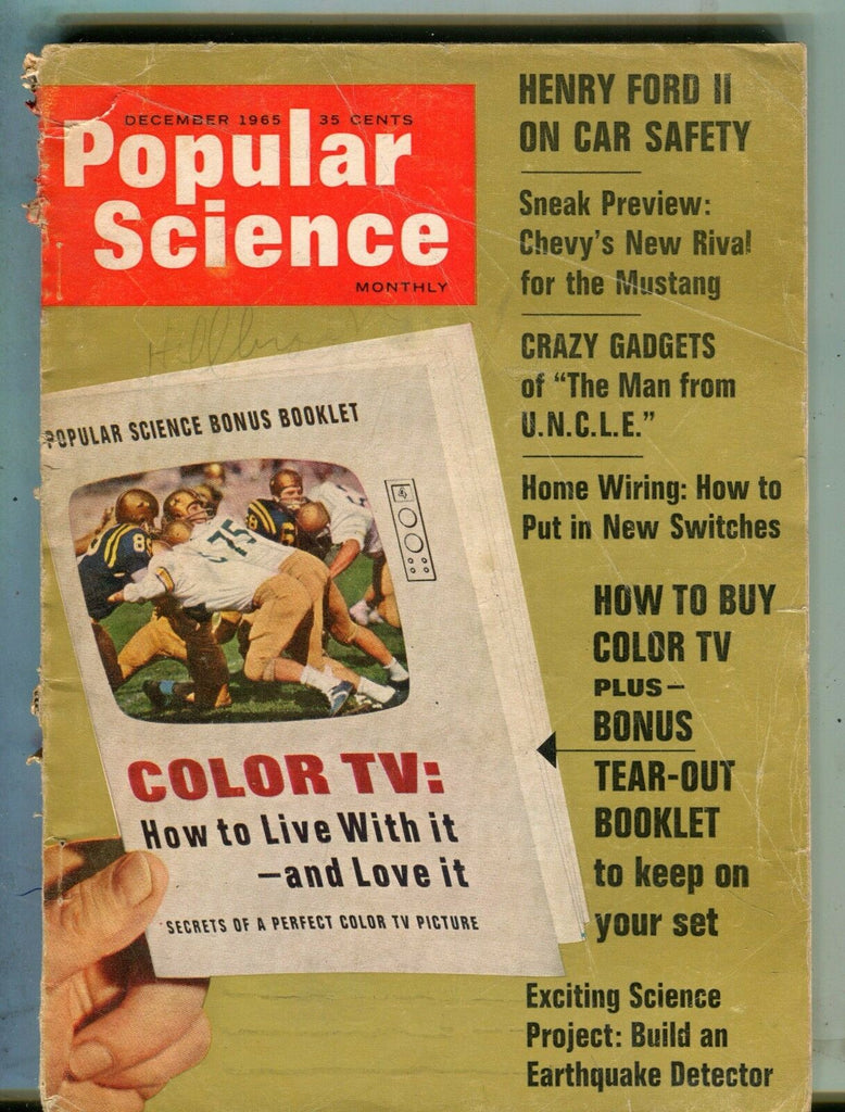Popular Science Magazine December 1965 Color TV 070117nonjhe