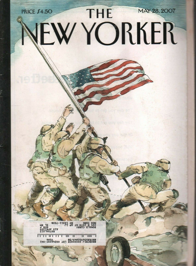 The New Yorker May 28 2007 Half Staff Barry Blitt Flag Raise Iwo Jima 121819AME
