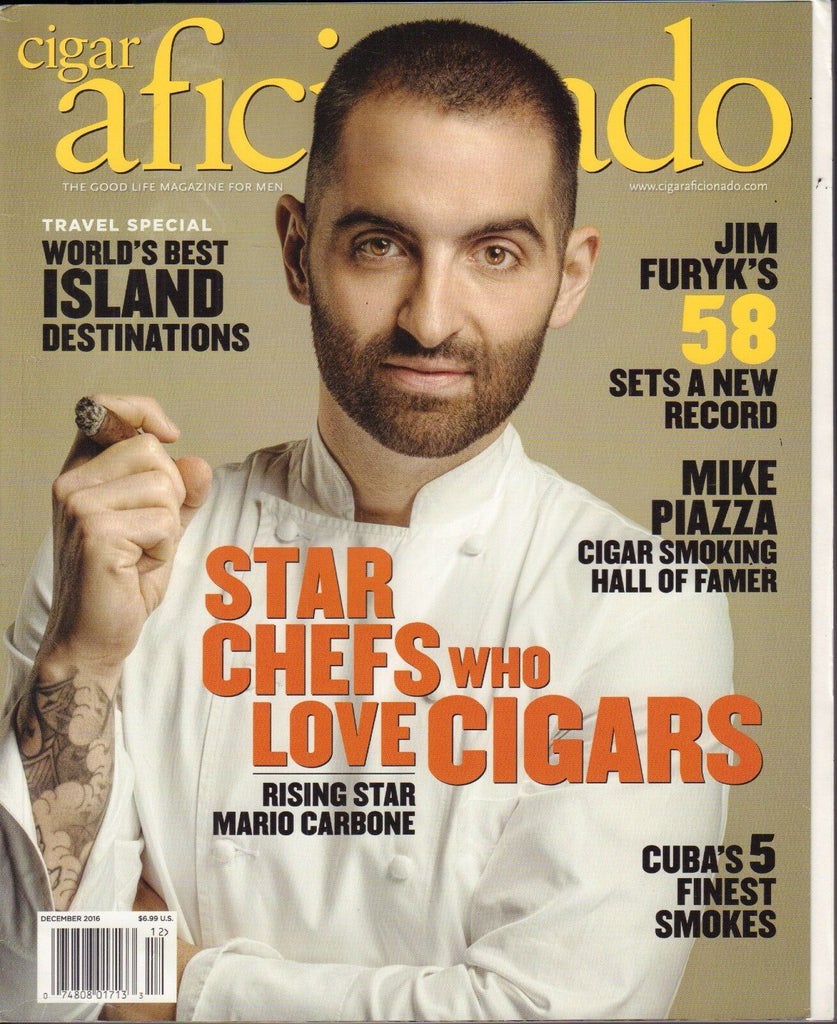 Cigar Aficionado December 2016 Mario Carbone, Jim Furyk Vg 010317DBE2