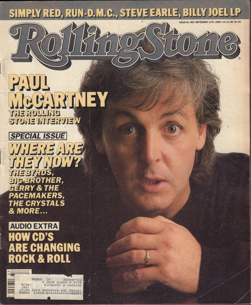 Rolling Stone September 11 1986 Paul McCartney, Run-D.M.C w/ML VG 122816DBE