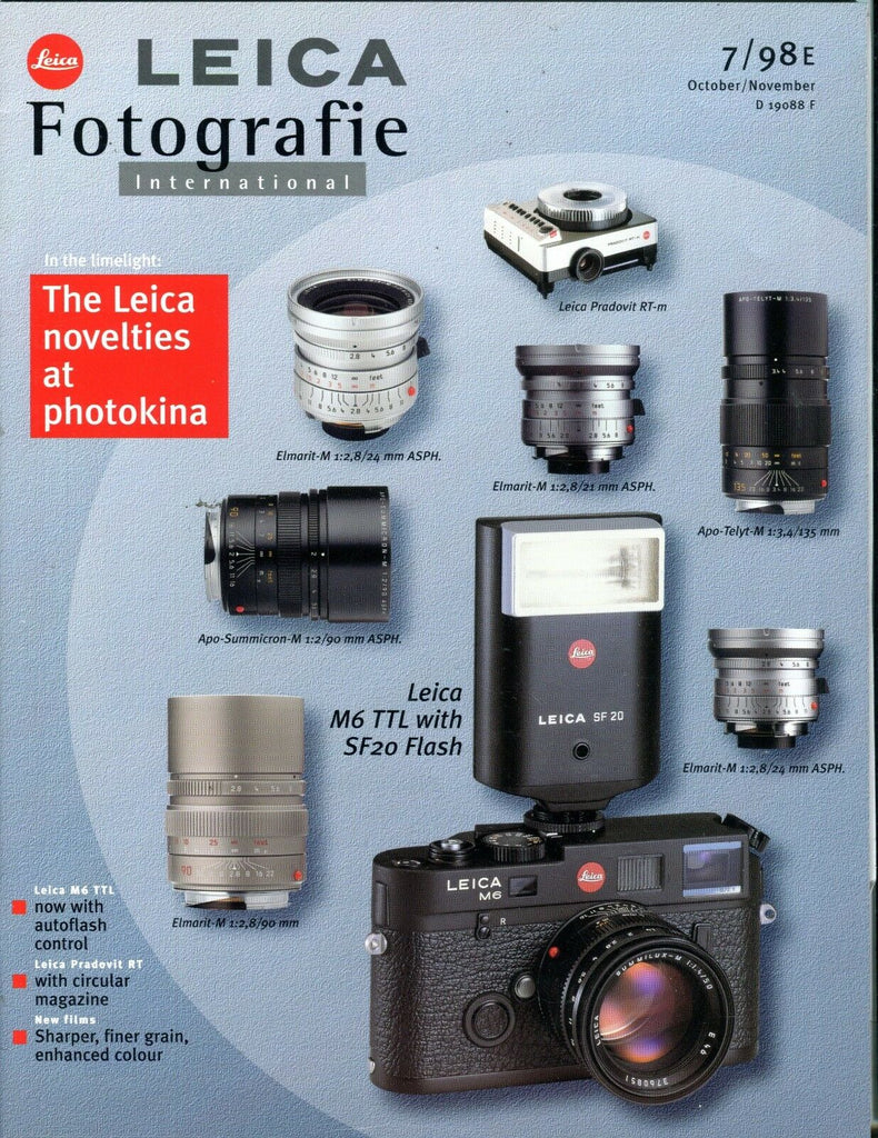Leica Fotografie International Magazine Oct/Nov 1998 Photokina EX 032317lej