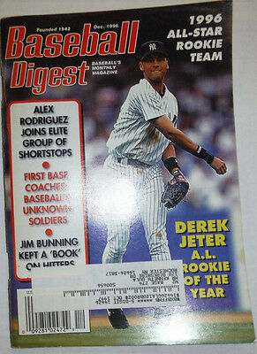 Baseball Digest Magazine Derek Jeter & Alex Rodriguez December 1996 020315R