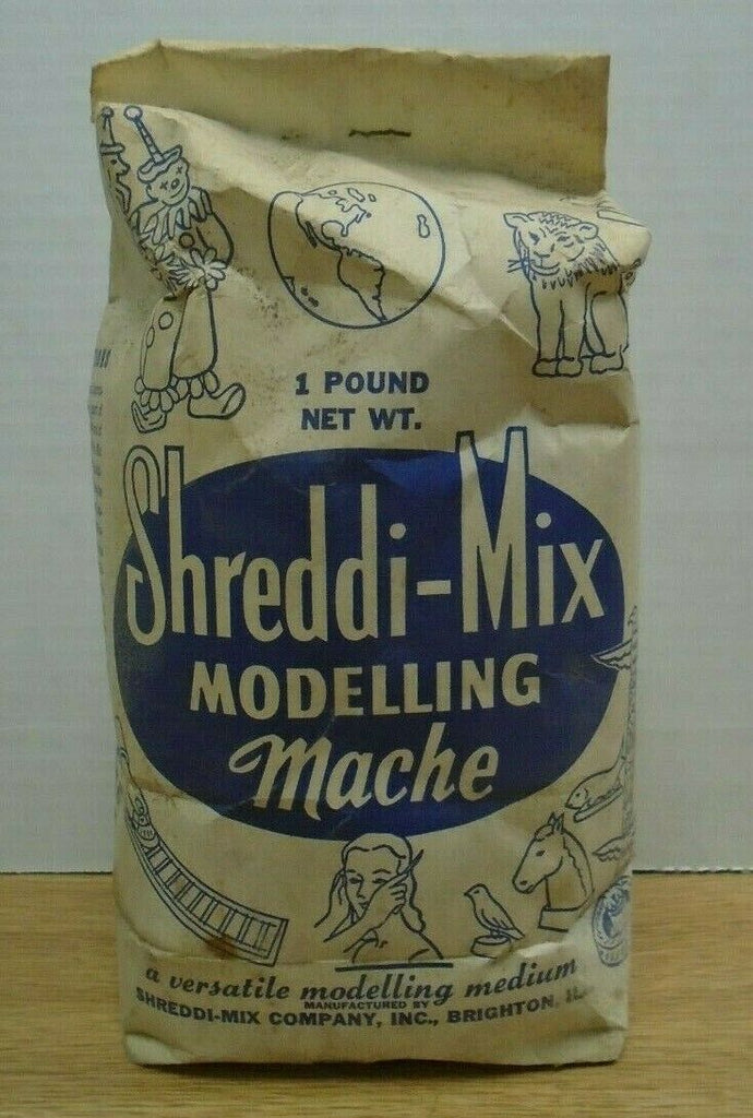 Vintage Unused Bag of Shreddi-mix 1 Pound Bag of Modelling Mache 081619DBT3