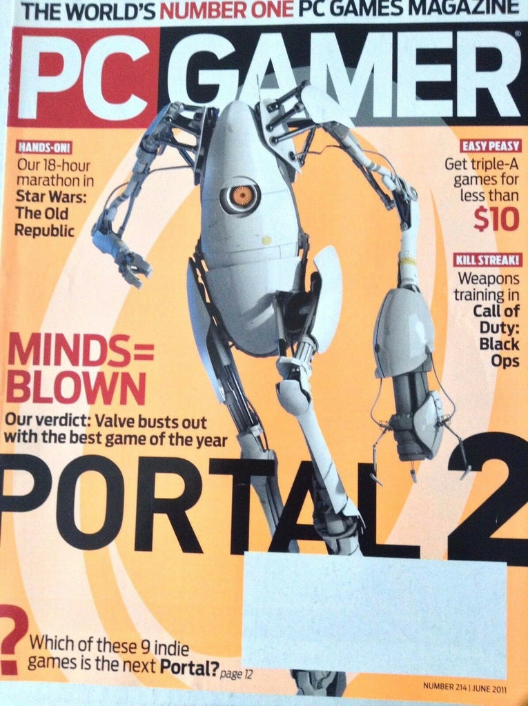 PC Gamer Magazine Portal 2 , Star Wars Old Republic June 2011 082417nonrh