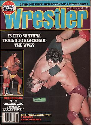 The Wrestler March 1984 Tito Santana, Hulk Hogan, Buzz Sawyer VG 012016DBE