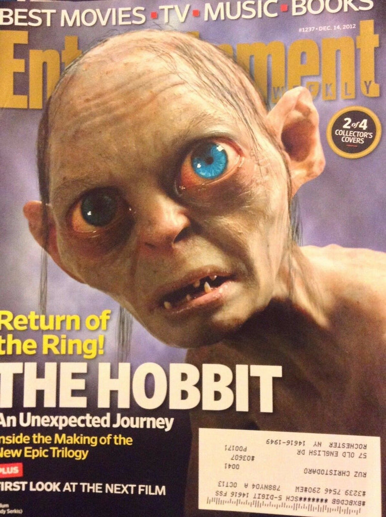 Entertainment Weekly Magazine The Ring The Hobbit December 14, 2012 121517nonrh