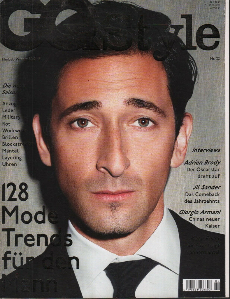 GQ Style German Fall Winter 2012-13 Adrien Brody Katy Perry Jil Sander 110518DBE
