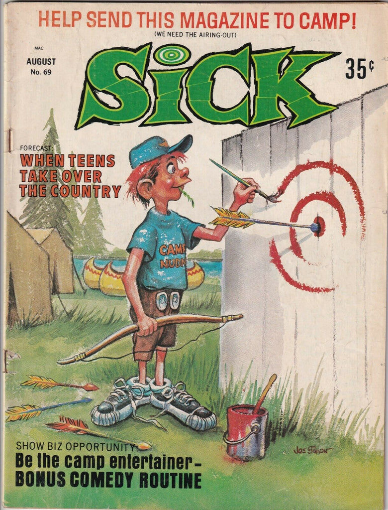 Sick Magazine When Teens Take Over August 1969 No.69 062919nonr