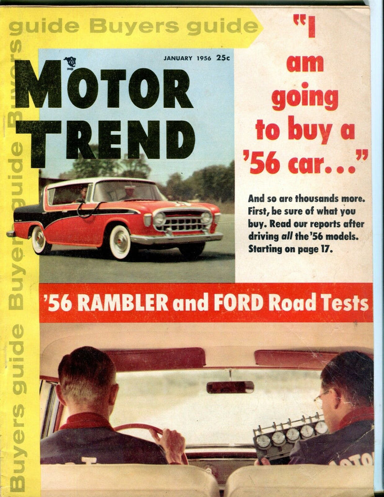Motor Trend Magazine January 1956 Rambler Ford EX No ML 052117nonjhe