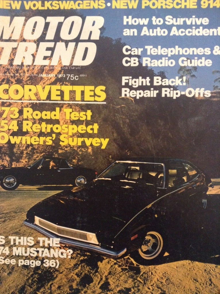 Motor Trend Magazine Corvettes & Porsche 914S January 1973 061018nonrh