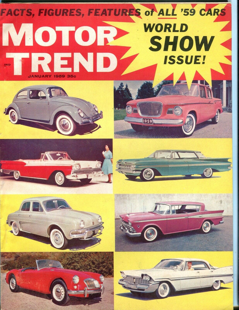 Motor Trend Magazine January 1959 Show Issue VG No ML 052617nonjhe