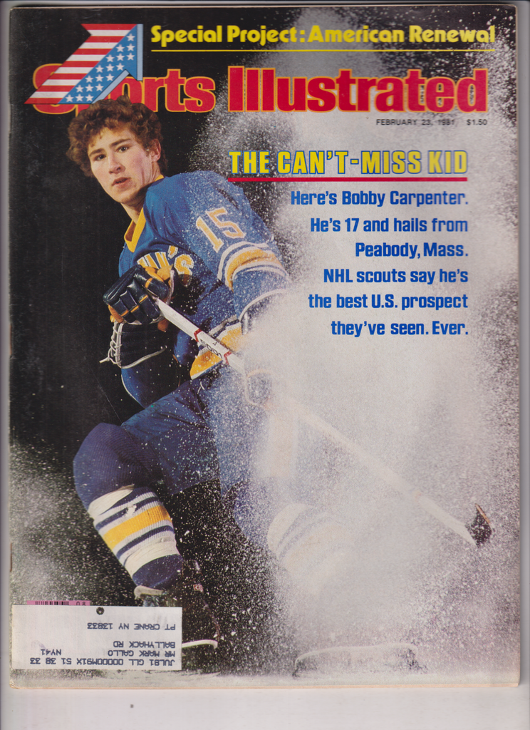 Sports Illustrated Mag Bobby Carpenter February 23, 1981 011320nonr
