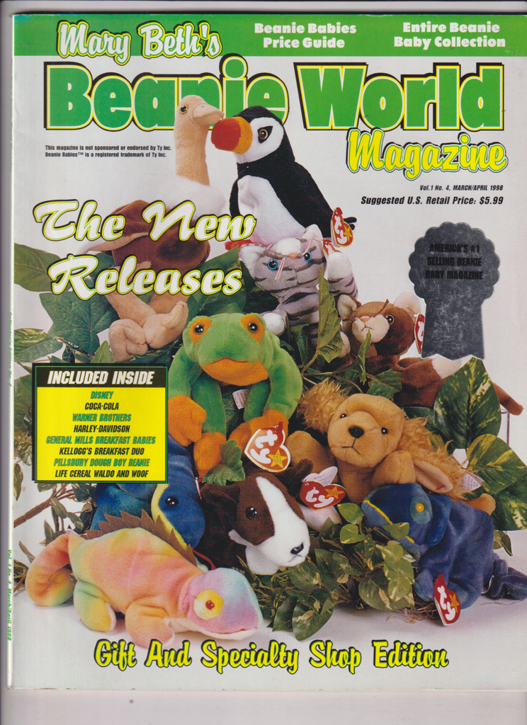 Mary Beth's Beanie World Mag The New Releases March/April 1998 122719nonr