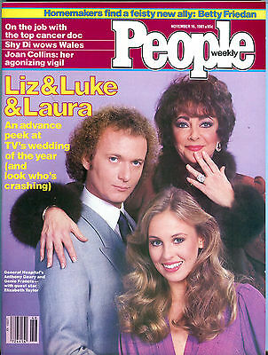 People Magazine November 16 1981 Anthony Geary Elizabeth Taylor EX 081716jhe