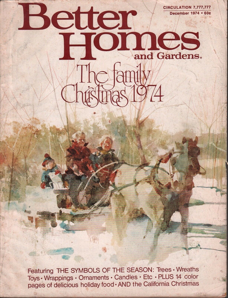 Better Homes & Gardens December 1974 Family Christmas 072717nonDBE