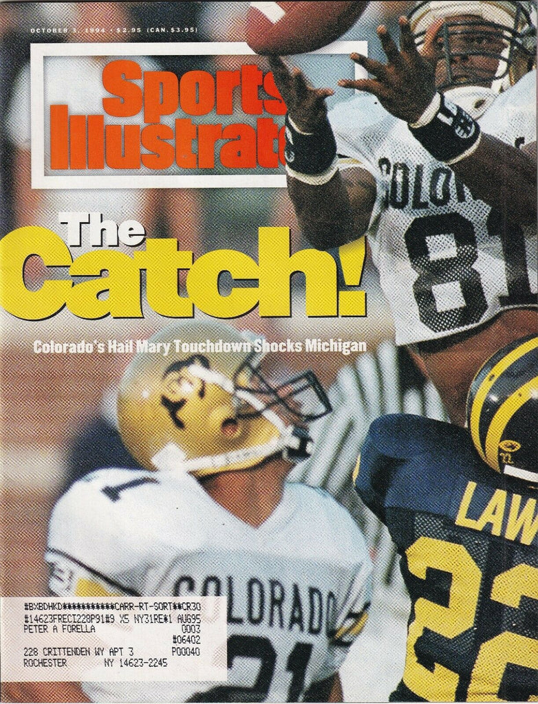 Sports Illustrated Colorado Shocks Michigan October 3, 1994 091719nonr