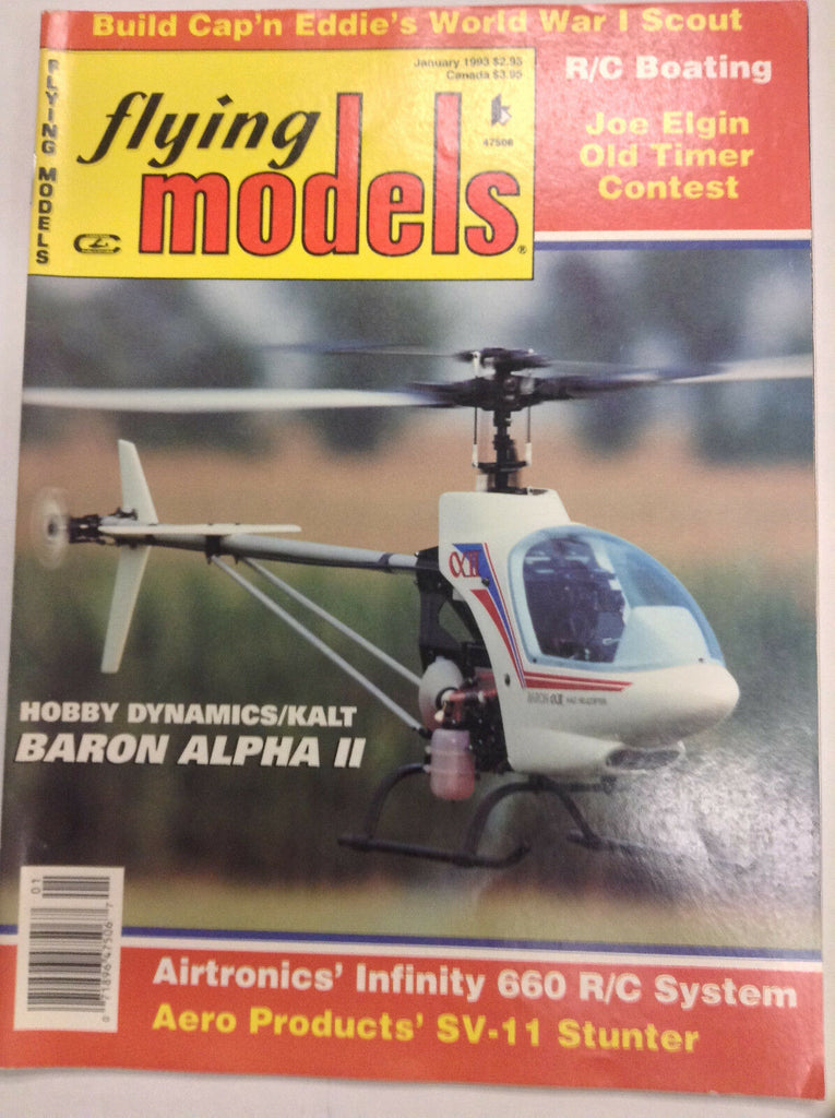 Flying Models Magazine Baron Alpha II Infinity 660 January 1993 040917nonrh2