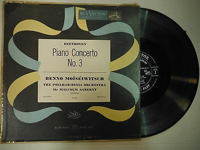 33 RPM Vinyl Beethvoen Piano Concerto No. 3 RCA Victor LBC1012 120814KME