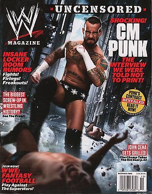 WWE magazine October 2011 CM Punk, John Cena EX 121015DBE