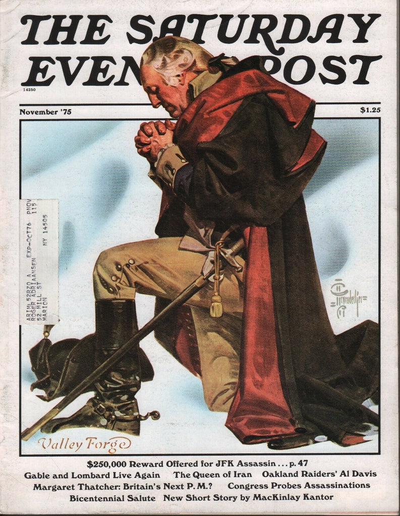 Saturday Evening Post Magazine November 1975 Valley Forge JFK 062618DBE