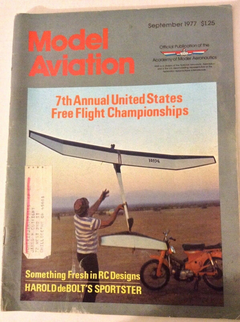 Model Aviation Magazine Harold deBOLT's Sportster September 1977 041417nonrh