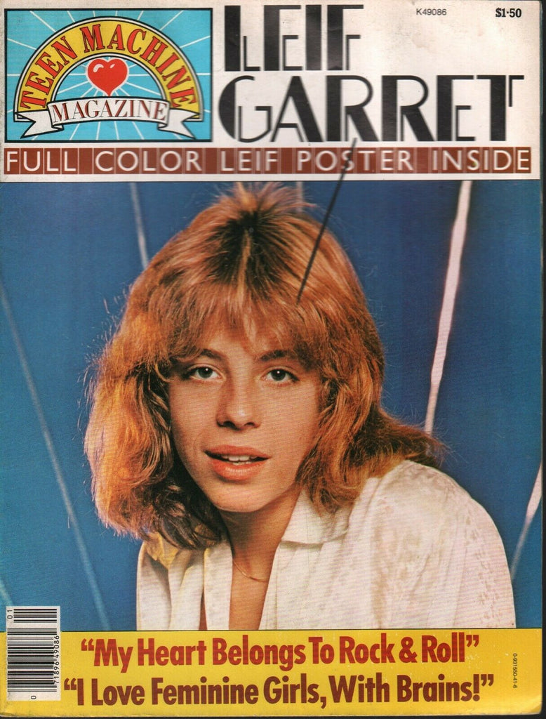 Leif Garret 1978 Full Color Poster Teen Machine Magazine 082420AME