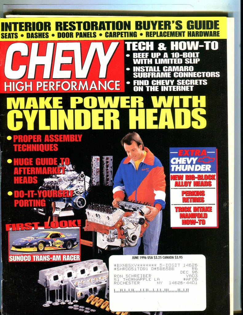 Chevy High Performance Magazine June 1996 Camaro EX w/ML 050517nonjhe