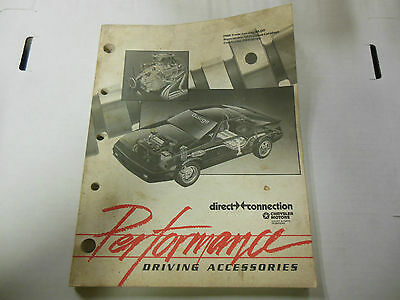 Chrysler Motors 1988 Trade Catalog Number P4-452789 Original 061213ame