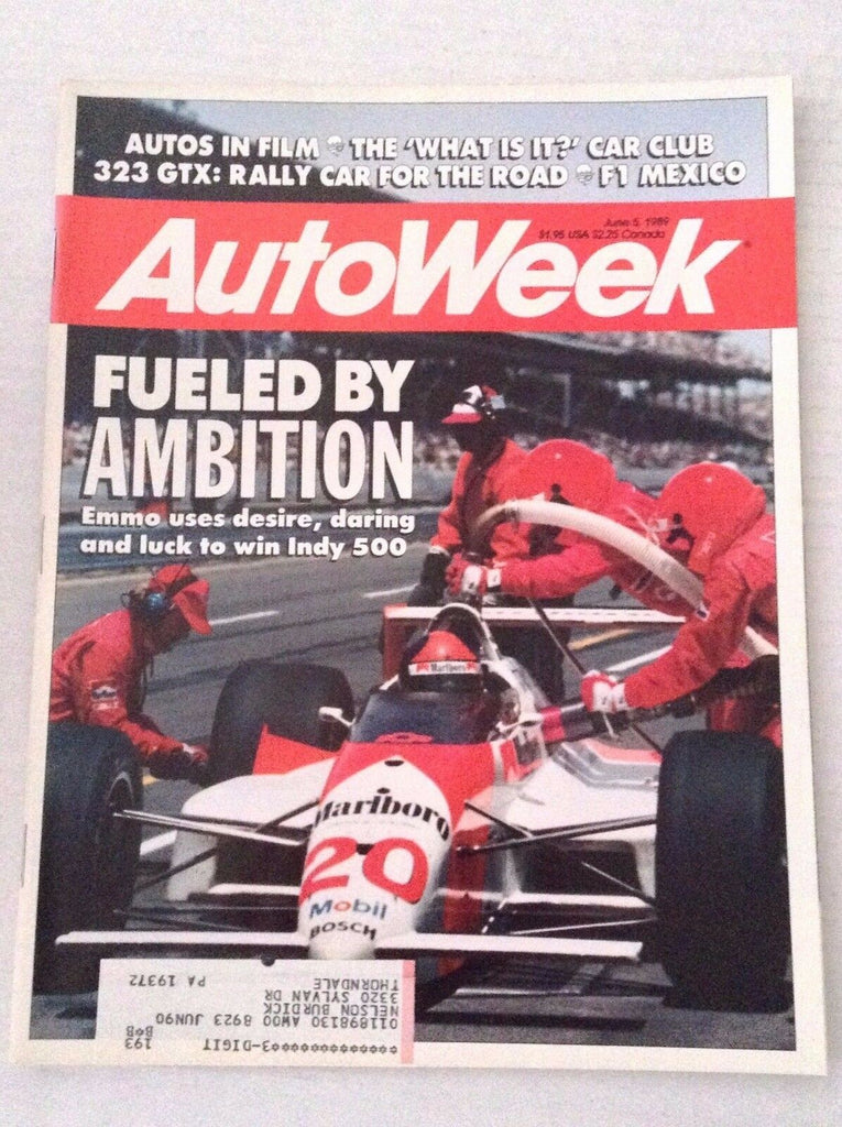 Autoweek Magazine Emerson Fitipaldi Wins Indy 500 June 6, 1989 020617RH