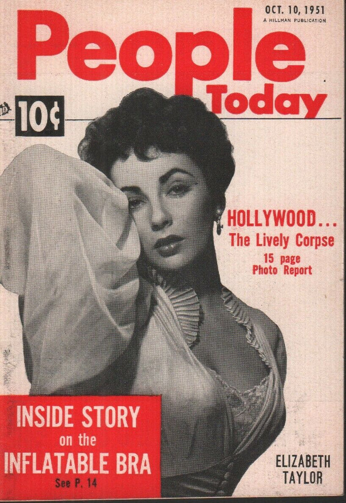 People Today October 10 1951 Elizabeth Taylor Cheesecake Pin Up 070819AME