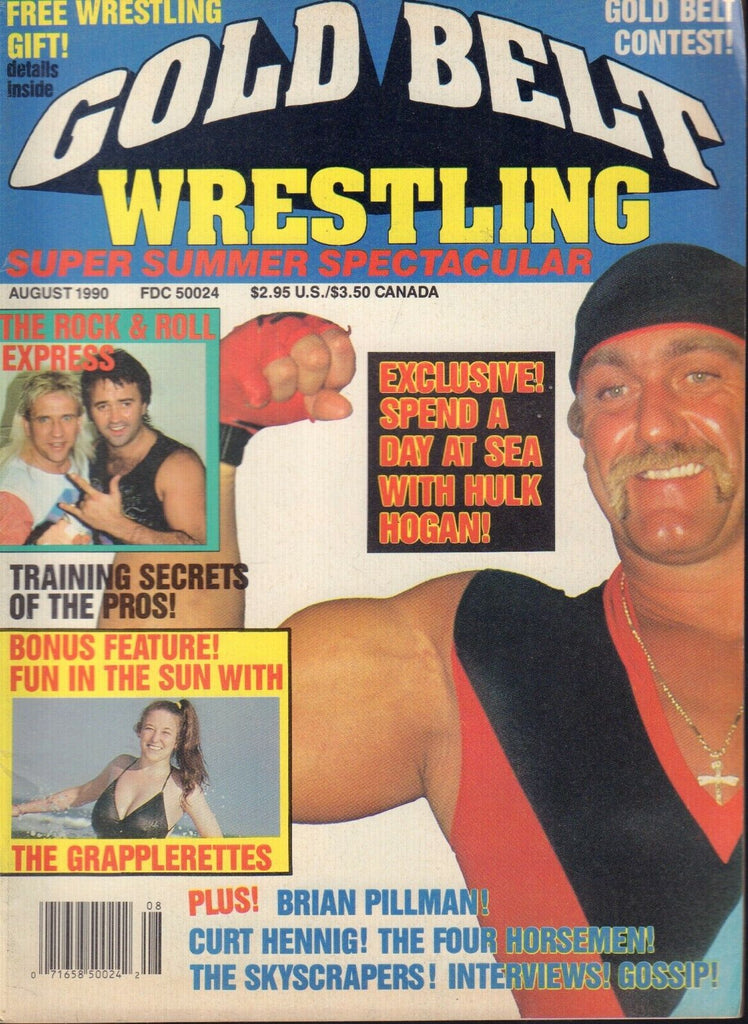 Gold Belt Wrestling August 1990 Hulk Hogan Brian Pillma Curt Hennig 091018AME