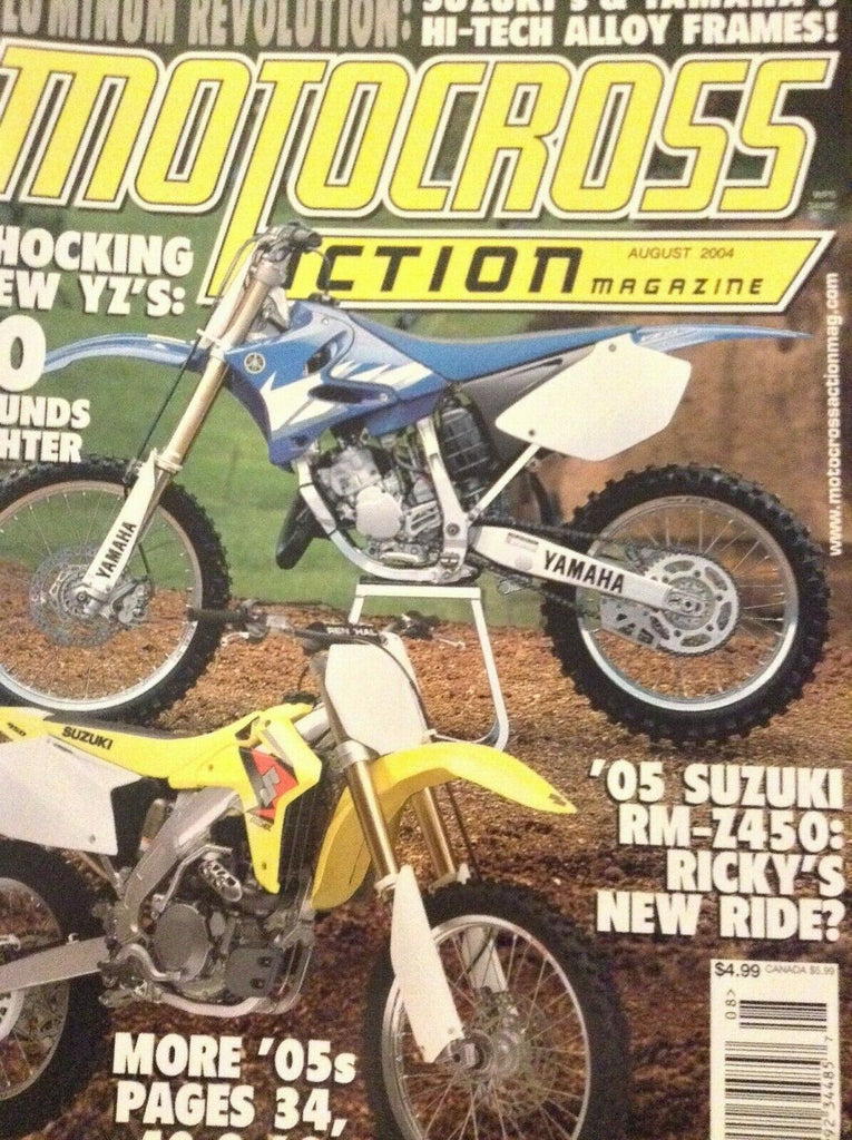 Motocross Action Magazine '05 Suzuki New YZ's August 2004 020219nonrh