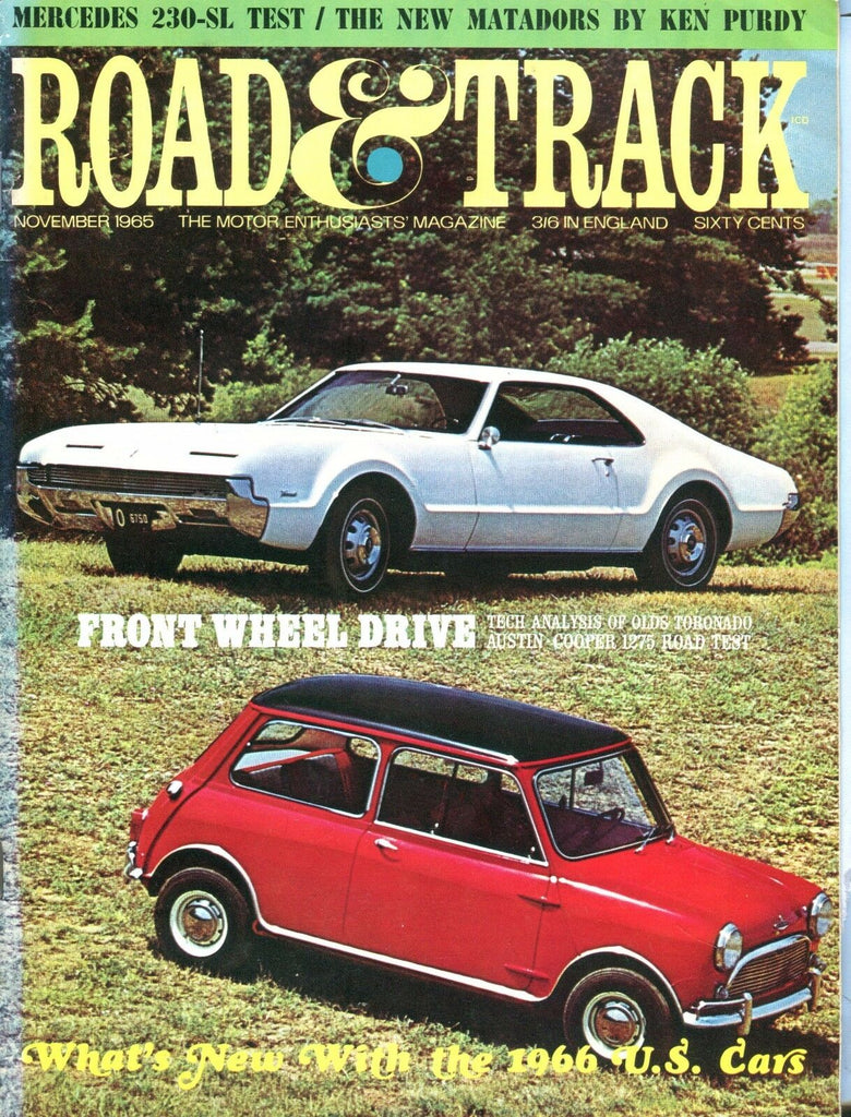 Road & Track Magazine November 1965 Austin Cooper EX No ML 031617nonjhe