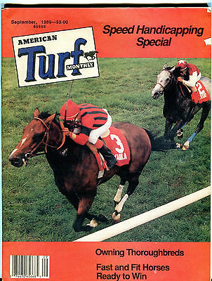 American Turf Monthly September 1989 Speed Handicapping EX 022616jhe