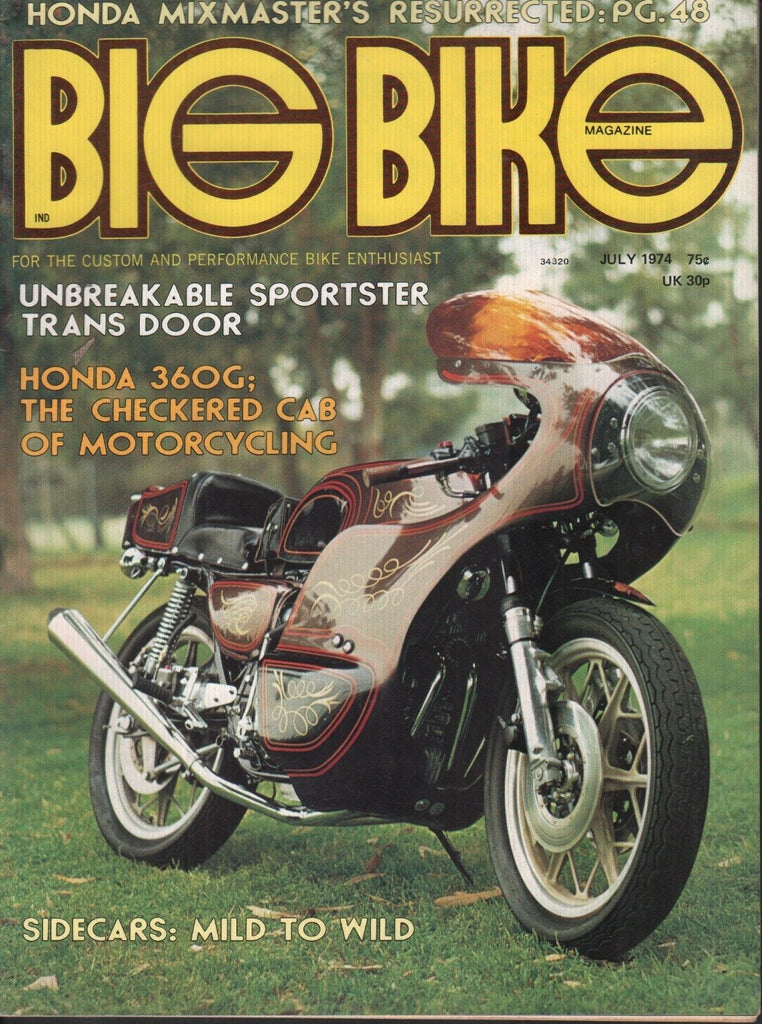 Big Bike July 1974 Honda 360G Vintage Motorcycle Magazine 121518AME