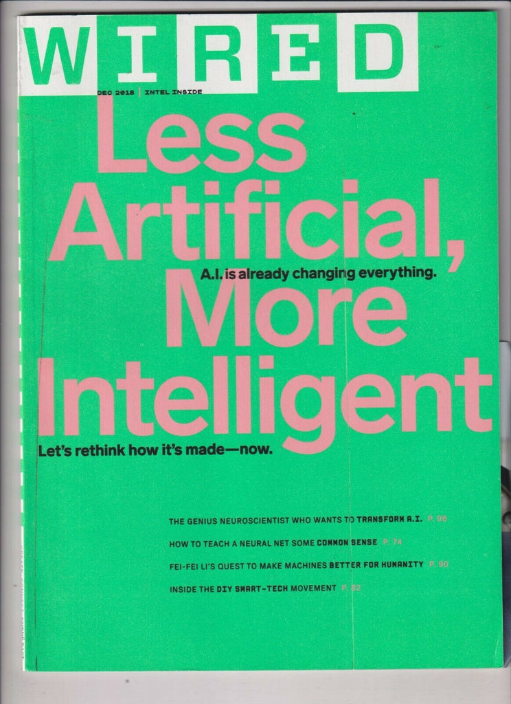 Wired Mag Artificial Intelligence December 2018 111219nonr